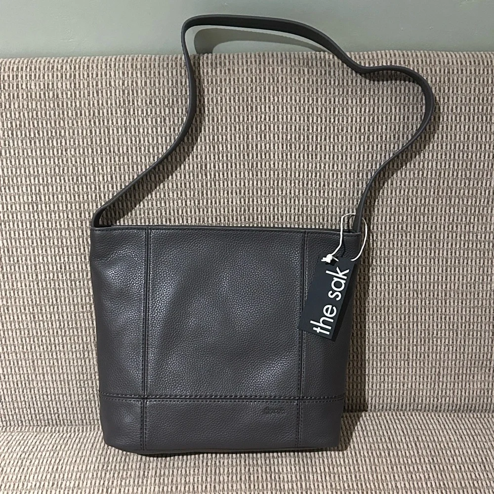 THE SAK Deep Indigo Genuine Leather De Young Hobo Shoulder Bag NWTS